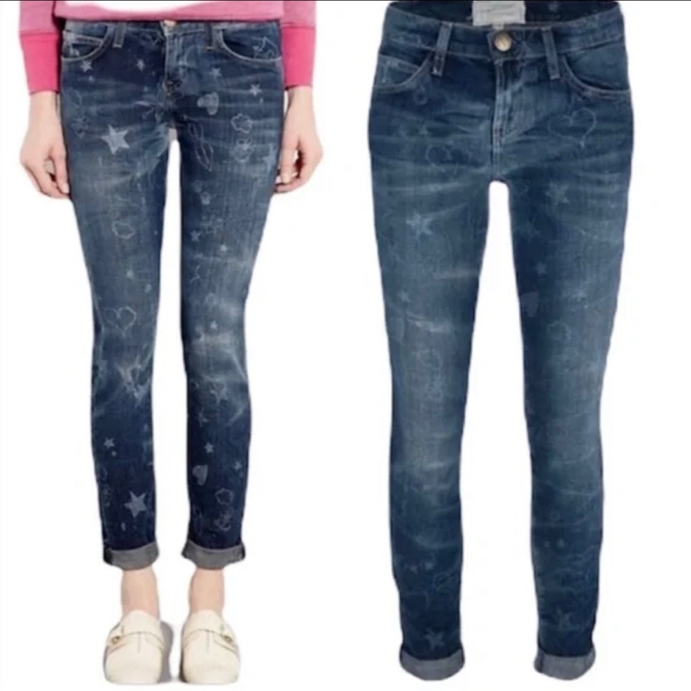 Current/Elliott Women's The Rolled Skinny Mid-Rise Skinny‎ Jeans Size 29